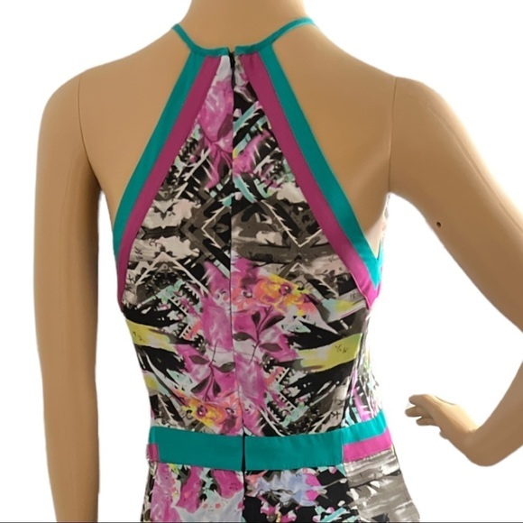 Parker‎ Maxi Aurora Halter Fit and Flare Multicolor Dress Size Small - Picture 3 of 15